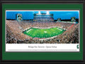 Picture: Michigan State Spartans Spartan Stadium 13 X 40 panoramic print professionally double matted in team colors and framed to 18 X 44. This panorama, taken by James Blakeway, features the Michigan State Spartans football team playing for a win against their ranked opponent in the season opener. This game also marks the first meeting between Michigan State and Boise State, two of the winningest NCAA Football Bowl Subdivision programs over the past two seasons prior to this game. The Spartans gained varsity football status in 1896 and moved into Spartan Stadium when it opened in 1923. Prior to the 2012 season, new high-definition video screens and scoreboards, a new LED ribbon board and a new sound system were installed in the Stadium. Spartan Stadium seats 75,005 fans, though 78,709 fans were in attendance at this game.