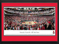 Picture: Louisville Cardinals KFC Yum Center 13 X 40 panoramic print professionally double matted in team colors and framed to 18 X 44. This panorama, taken by Christopher Gjevre, captures the crowd excitement as the Louisville Cardinals basketball team plays their first regular season game at the new KFC Yum! Center. Built on the Ohio River in Louisville, Kentucky, the new KFC Yum! Center is a $238 million basketball and multipurpose arena. It is the fifth largest college basketball arena in the nation. The Louisville Cardinals basketball has a tradition of success, which is reflected in average home game attendance ranked among the top five nationally. The University, founded in 1798, was the first city-owned public university in the United States, with annual enrollment of over 22,000 students.