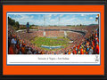 Picture: Virginia Cavaliers Scott Stadium 13 X 40 panoramic print professionally double matted in team colors and framed to 18 X 44. This panorama of the University of Virginia's Scott Stadium was taken by Nathan Haler. Scott Stadium's Pergola Plaza and grass hillside help make it one of the nation's most picturesque football stadiums. Located in Charlottesville, Virginia, Scott Stadium opened on Oct. 15, 1931 with a seating capacity of 22,000. The stadium was built thanks to a gift from Frederic and Elisabeth Scott, and was dedicated to the memory of his parents. In addition to serving as the home of Cavalier football, Scott Stadium has hosted performances from the Dave Matthews Band, the Rolling Stones and U2. After several expansion projects, the stadium's capacity is now 61,500.