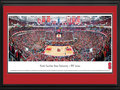 Picture: North Carolina State Wolfpack PNC Arena 13 X 40 panoramic print professionally double matted in team colors and framed to 18 X 44. This panorama, taken by Christopher Gjevre, spotlights an exciting night of men's basketball as the North Carolina State University Wolfpack play for a win against rival, the University of North Carolina Tar Heels, at PNC Arena. Formerly known as the RBC Center, the $158-million PNC Arena opened in 1999, serves as a multi-use home to the North Carolina State University men's basketball program and seats 19,722 fans. The Wolfpack basketball program began in 1911 and continues to have a successful winning history. The action and excitement of ACC basketball in North Carolina is a way of life, with friendly rivalries among Triangle Universities, UNC Chapel Hill and Duke.