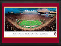 Picture: Florida State Seminoles Bobby Bowden Field at Doak S. Campbell Stadium 13 X 40 panoramic print professionally double matted in team colors and framed to 18 X 44. This panorama, taken by James Blakeway, features the Florida State Seminoles football team during a game at Bobby Bowden Field in Doak S. Campbell Stadium. The stadium, named after former Florida State University President Doak S. Campbell, opened in 1950 with a seating capacity of 15,000 and is now home to over 84,000 fans. In 2004, the field was named Bobby Bowden Field, dedicated in honor of the legendary head football coach, who has compiled an outstanding home winning percentage. The top-ranking Florida State Seminoles are members of the Atlantic Coast Conference. Florida State University, located in Tallahassee, Florida, was established in 1851 and has an annual enrollment of over 41,000 students.