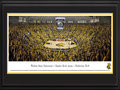 Picture: Wichita State Shockers Charles Koch Arena "Perfection" 13 X 40 panoramic print professionally double matted in team colors and framed to 18 X 44. This panorama, taken by James Simmons, captures the electric environment at a sold out Charles Koch Arena, as the Wichita State Shockers complete a perfect 31-0 season, for the first time in collegiate basketball history. The Shockers finished their stunning season with a 68-45 win over the Missouri State Bears on March 1, 2014. With their “Play Angry” motto perfectly describing the Shockers’ style, the team redefined dominance and won the Missouri Valley Conference regular season title by six games. Wichita State is emblematic of the gutsy, blue-collar city in Kansas it represents.