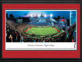 Picture: Cincinnati Bearcats Nippert Stadium 13 X 40 panoramic print professionally double matted in team colors and framed to 18 X 44. This panorama captures the Cincinnati Bearcats playing a thrilling night game against a conference opponent in Nippert Stadium. This game marks the beginning of the University's 125th football season, which began when football was organized by Arch Carson in 1885. In 1901, Carson guided construction of the field, which is still called Carson Field. Nippert Stadium has been home to Bearcats football since 1902, making it the fourth-oldest playing site and fifth-oldest stadium in college football. It was named in honor of Jimmy Nippert, who died of injuries sustained in a game in 1923. Jimmy's grandfather, James Gamble of Procter and Gamble, provided funds to complete construction of the Stadium in 1924.