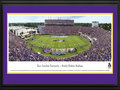 Picture: East Carolina Pirates Dowdy-Ficklen Stadium 13 X 40 panoramic print professionally double matted in team colors and framed to 18 X 44. This panorama, taken by Christopher Gjevre, showcases the East Carolina Pirates victory over the North Carolina Tar Heels in front of a record crowd of 51,082 fans, in their inaugural year with the American Athletic Conference. Game days at ECU are one of the most unique atmospheres in all of college football. The social event of tailgating… the purple smoke filled team entrance… raising the ECU Jolly Roger in pregame… a unified stadium chanting “First Down Pirates”… and raising the ECU No Quarter flag to start the 4th quarter. The pageantry of Purple and Gold passion and spirit surrounding Bagwell Field at Dowdy-Ficklen Stadium is a distinctive ECU Pirate Tradition.