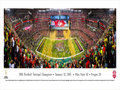 Picture: Ohio State Buckeyes 13.5 X 40 National Championship Stadium Panoramic Poster. This panorama, taken by Christopher Gjevre, spotlights the celebration of a new era and the biggest college football game of the year, the 1st annual College Football Championship Game, between the two top ranked teams of the 2014 season – the Ohio State Buckeyes and the Oregon Ducks. No stranger to adversity, the Buckeyes completed a remarkable in-season turnaround (14-1) and began the first major college football playoff as an underdog, the fourth and final seed, yet, became the truest champion big-time football has ever crowned. With this win, Ohio State captured the night, made history and claimed their eighth national title; soundly ending the year-long debate to determine the best team in the 2014 college football season.