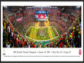 Picture: Ohio State Buckeyes 13.5 X 40 National Championship Stadium Panoramic Poster professionally framed to 13.75 X 40.25 and ready to hang on your wall as is! An awesome gift to that huge Buckeye fan. This panorama, taken by Christopher Gjevre, spotlights the celebration of a new era and the biggest college football game of the year, the 1st annual College Football Championship Game, between the two top ranked teams of the 2014 season – the Ohio State Buckeyes and the Oregon Ducks. No stranger to adversity, the Buckeyes completed a remarkable in-season turnaround (14-1) and began the first major college football playoff as an underdog, the fourth and final seed, yet, became the truest champion big-time football has ever crowned. With this win, Ohio State captured the night, made history and claimed their eighth national title; soundly ending the year-long debate to determine the best team in the 2014 college football season.