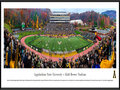 Picture: Just out from the 2015 season is the latest 13.5 X 40 panoramic poster of the Appalachian State Mountaineers and Kidd Brewer Stadium professionally framed to 13.75 X 40.25. This panorama, taken by Christopher Gjevre, spotlights the Appalachian State Mountaineers taking on a Sun Belt Conference opponent at Kidd Brewer Stadium during the popular Family Weekend. Since opening in 1962, Kidd Brewer Stadium, aka The Rock, stakes its claim as being one of the toughest venues in the nation for visiting teams to leave with a victory. The fans that fill the seats are also an essential component to providing the Mountaineers with a home-field advantage. Since 2005, the average attendance for a regular season game has come in at 117 percent of the Stadium’s average official seating capacity.