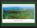 Picture: This aerial 13.5 X 40 panoramic photograph of The Gleneagles Hotel and Golf Courses has been professionally double matted and framed to 18 X 44. From left to right are the challenging 5,965 yard Queen's Course, the famous 6,790 yard King's Course and at 7,088 yards, The PGA Centenary Course. The King's and Queen's Courses were designed by the first man to win five Open Championships, James Braid. The King's Course opened in 1919 and is considered a masterpiece that tests even the best players' shot-making skills. Venue of the 2014 Ryder Cup, The PGA Centenary Course, designed by Jack Nicklaus was opened in 1993 and is a modern classic.