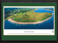 Picture: St Andrews Links 13.5 X 40 panoramic poster professionally double matted and framed to 18 X 44. Formed by nature, protected and nurtured by the hand of man. The Home of Golf is a place of infinite variety, sustaining a diverse ecology and providing one of the world's great sporting landscapes. The Old Course, the cradle of golf, lies at the heart of the Links, with the New Course and the Jubilee Course to seaward and the Eden, Strathtyrum and Balgove Courses to the south-west. James Blakeway's spectacular panoramic photograph shows the Links in springtime, edged by the golden West Sands and framed by the dark blue waters of the North Sea.