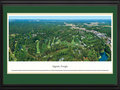 Picture: This 13.5 X 40 aerial panorama of Augusta, Georgia has been professionally double matted and framed to 18 X 44. Nicknamed "The Garden City," Augusta is the second-largest city and the second-largest metro area in the state after Atlanta. Long ago, the site of Augusta was used by Native Americans as a place to cross the Savannah River, which is partially visible in the upper right corner of the picture. Today, Augusta is best known for hosting one of four major championships in professional golf. The event is scheduled the first full week of April and is the first of the majors to be played each year. Unlike the other major championships, the event is held each year at the same location at a private golf club in the city of Augusta.