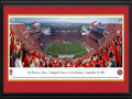 Picture: This 13.5 X 40 panorama has been professionally double matted in team colors and framed to 18 X 44. It commemorates the kickoff of the San Francisco 49ers first regular season game on September 14, 2014, at their new home - Levi’s® Stadium. This highly anticipated event sets the stage for the 49ers next generation of tradition and glory in one of the world’s best outdoor sports and entertainment venues. The 1.85 million square feet Levi’s Stadium will be a multi-purpose facility with the flexibility to host a wide range of events, including domestic and international soccer, college football, motocross, concerts and various civic events, and will be expandable for major events like Super Bowl 50 in February 2016. From the NFL Stadiums collection