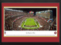 Picture: This 13.5 X 40 panorama has been professionally double matted in team colors and framed to 18 X 44. It captures the San Francisco 49ers playing their season opener against the Minnesota Vikings. A capacity crowd at Levi’s Stadium celebrates the start of another season of 49ers football. A special #49ersRGB t-shirt, provided to all game ticket holders, creates a thrilling visual effect in the crowd, and celebrates the launch of an alternate team uniform. In their 65 years with the NFL, the 49ers have enjoyed one of the most glorious stories in league history. The club has launched the careers of several recent NFL Hall of Fame players, currently holds the record for the most NFC West championships, and has won five of six Super Bowl appearances. From the NFL Stadiums collection.