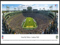 Picture: This panorama of the Green Bay Packers NFL football team at play has been professionally framed to 13.75 X 40.25. It spotlights the action at one of the most recognized and envied locales in all of sports, Lambeau Field. Dedicated as City Stadium in 1957 and renamed Lambeau Field in 1965, it is the longest continuously occupied stadium in the NFL. The Green Bay Packers were founded in 1919 and played their first two years as an independent team before joining the NFL in 1921. The “Packers,” the oldest team name still in use in the NFL, comes from the company that first supplied the team with uniform money, the Indian Packing Company. The Green Bay Packers have won more championships than any other team in the National Football League. From the NFL Stadiums collection.