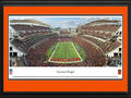 Picture: This 13.5 X 40 panorama showcases a Cincinnati Bengals touchdown in front of their home crowd at Paul Brown Stadium and has been professionally double matted in team colors and framed to 18 X 44. The Cincinnati Bengals joined the American Football League as an expansion team in 1968. By 1970, under direction and guidance of legendary coach Paul Brown, the Bengals won the AFC Central Division to become the first expansion team to win a championship of any kind in just three years. In 1981, sporting a new look, the Cincinnati Bengals advanced to its first of two Super Bowl appearances. Paul Brown Stadium, home venue of the Cincinnati Bengals, is located in the heart of downtown Cincinnati, covers approximately 22 acres and seats 65,535 fans. From the NFL Stadiums collection.