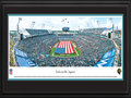 Picture: This 13.5 X 40 panorama has been professionally double matted in team colors and framed to 18 X 44. It spotlights the opening ceremony as the Jacksonville Jaguars prepare for a home game at EverBank Field under owner Shad Khan. The Jaguars have enjoyed significant success since joining the NFL in 1995, when they won more games in their first season than any previous NFL expansion team. In their second season the Jaguars qualified for the playoffs – the first of four straight postseason appearances – and advanced to the AFC Championship game. Three seasons later, in 1999, the team hosted the AFC title game. In their short history, the Jaguars have won two division championships and have made six playoff appearances. From the NFL Stadiums collection.