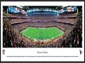 Picture: This panorama of the Houston Texans playing to their home crowd at Reliant Stadium has been professionally framed to 13.75 X 40.25. Reliant Stadium opened for business in 2002, and the Texans made their regular season debut against the Dallas Cowboys. On that day, they unveiled a gameday atmosphere that would become a staple of Texans football games. The first NFL stadium with a retractable roof, Reliant Stadium has earned a reputation as one of the premier big-event venues in American sports, hosting Big 12 Championship games, NCAA Men's Basketball tournaments, the annual Texas Bowl and Super Bowl XXXVIII. From the NFL Stadiums collection.