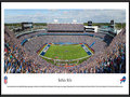 Picture: This panorama has been professionally framed to 13.75 X 40.25. It captures the excitement as the Buffalo Bills hosted their longtime division rival, the Miami Dolphins, in their home opener at the newly renovated Ralph Wilson Stadium. In the first game after the passing of the Bills founding owner, Ralph C. Wilson, Jr., in the stadium that bears his name, Wilson was honored in a special pregame ceremony. The Bills went on to win the game in front of a sellout crowd by a score of 29-10, a memorable day in their rich history that includes two consecutive AFL Championships in 1964 and 1965, and four consecutive Super Bowl appearances from 1990 to 1994. From the NFL Stadiums collection.