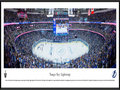 Picture: This panorama of Amalie Arena has been professionally framed to 13.75 X 40.25. It captures a glorious moment in time, as the Tampa Bay Lightning score an electrifying goal in the Eastern Conference Final against the New York Rangers, in front of over 19,000 elated fans. The Lightning would go on to dismiss the Rangers from the National Hockey League postseason in a memorable 7-game series, shutting them out in both Games 5 and 7 in New York, to win the Conference championship and advance to the Stanley Cup® Final - their first since winning the Cup in 2004.