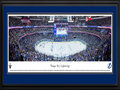 Picture: This 13.5 X 40 panorama of Amalie Arena has been professionally double matted in team colors and framed to 18 X 44. It captures a glorious moment in time, as the Tampa Bay Lightning score an electrifying goal in the Eastern Conference Final against the New York Rangers, in front of over 19,000 elated fans. The Lightning would go on to dismiss the Rangers from the National Hockey League postseason in a memorable 7-game series, shutting them out in both Games 5 and 7 in New York, to win the Conference championship and advance to the Stanley Cup® Final - their first since winning the Cup in 2004.