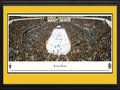 Picture: This 13.5 X 40 panorama of TD Banknorth Garden has been professionally double matted in Boston Bruins colors and framed to 18 X 44. It features the Boston Bruins in their first game of the series and an exciting victory over their co-conference opponent. This win got the Bruins off to a good start in their first round of the Stanley Cup Playoffs. Since November 1, 1924, the day the franchise was established, the Boston Bruins have been at the epicenter of hockey in New England and have been the beloved hometown hockey team with numerous division and conference crowns, as well as Stanley Cup Championships. The Boston Bruins were one of the Original Six when the National Hockey League first began.