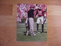 Picture: Kirby Smart leads the Georgia Bulldogs original and high quality 16 X 20 poster.