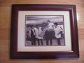 Picture: Muhammad Ali with The Beatles boxing 8 X 10 photo professionally double matted to 11 X 14 and framed in very nice staircase wood molding to 14.5 X 17.5. This is a very clear picture developed from an original negative.