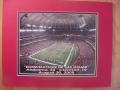 Picture: Alabama Crimson Tide Georgia Dome Stadium original photo professionally double matted to 11 X 14 to fit a standard frame. This is a stadium shot from the inaugural Chick-Fil-A Kickoff Classic of Alabama's win over Clemson with the Tide band on the field.