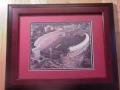 Picture: Bryant Denny 2006 original 8 X 10 stadium photo professionally double matted to 11 X 14 and framed to 14.5 X 17.5 in staircase solid oak wood ready to hang on your wall or display on your desk as it has a stand in back. Any Alabama photo is available double matted and framed like this one for 49.99. 