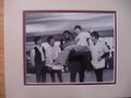 Picture: Muhammad Ali boxing and The Beatles 8 X 10 photo professionally double matted to 11 X 14 so that it fits a standard frame.