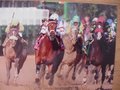 Picture: Big Brown, the 2008 winner of The Kentucky Derby and Preakness, horse racing photo.