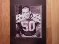 Picture: Dick Butkus Illinois Fighting Illini original 8 X 10 photo professionally double matted to 11 X 14 to fit a standard frame.
