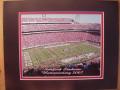 Picture: Georgia Bulldogs 2007 Sanford Stadium Homecoming original 8 X 10 photo professionally double matted to 11 X 14 so that it fits an inexpensive standard frame you can buy at many stores. The Alumni Band spells out "U-G-A" on the field in this November, 2007 game. 