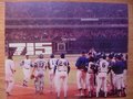Picture: Hank Aaron comes home after hitting home run number 715 for the Atlanta Braves panoramic print.
