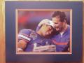 Picture: Urban Meyer and Chris Leak afterthe  Florida Gators win the National Championship original 8 X 10 photo professionally double matted in team colors to 11 X 14 to fit a standard frame.