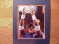 Picture: Chris Leak holds up the 2006-2007 BCS National Championship Crystal Trophy for all to see after the Florida Gators win the National Championship original 8 X 10 photo professionally double matted in team colors to 11 X 14 so that it fits a standard frame.