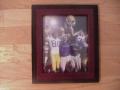 Picture: LSU Tigers Les Miles with his Tiger team original 8 X 10 photo framed to 11 X 14 in solid oak wood with the popular staircase moulding! 