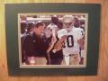 Picture: Brady Quinn and Charlie Weiss Notre Dame original 8 X 10 photo professionally double matted to 11 X 14 so that it fits a standard frame!