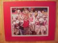 Picture: Jim Tressel and the Ohio State Buckeyes win the 2002 National Championship at the Tostitos Fiesta Bowl in Arizona original 8 X 10 photo professionally double matted to 11 X 14 to fit a standard frame.