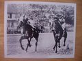 Picture: Seabiscuit beats War Admiral in the 1938 "Match of the Century" at Pimlico Race Track in Baltimore horse racing photo.