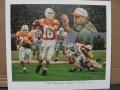 Picture: Tennessee Volunteers "Tennessee Rifles" print signed by artist Alan Zuniga with Peyton Manning, Jamal Lewis, Phil Fulmer, and the Tennessee defense.