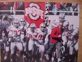 Picture: Jim Tressel leads Ohio State Buckeyes players onto the field 12 X 18 panoramic print.